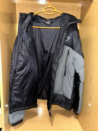 Abrigo Emporio Armani XL Negro/Gris