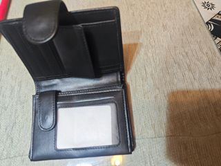 Cartera hombre piel negra - Tríptica con monedero