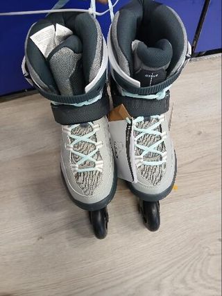 Patines Línea Oxelo Roller Fitness FIT500 Gris