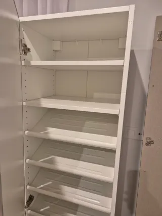 Armario zapatero PAX / ÅHEIM blanco/espejo