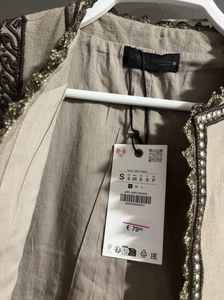 Chaleco bordado  cinturón ZW colección