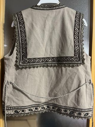 Chaleco bordado  cinturón ZW colección