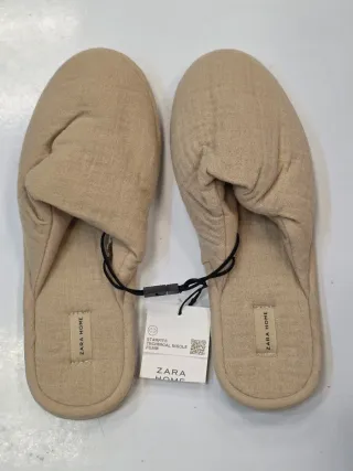 ZARA HOME Pantuflas Beige Talla M