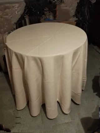 Falda mesa redonda 80cm crudo