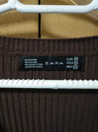 Chaqueta Zara Manga Larga Marrón