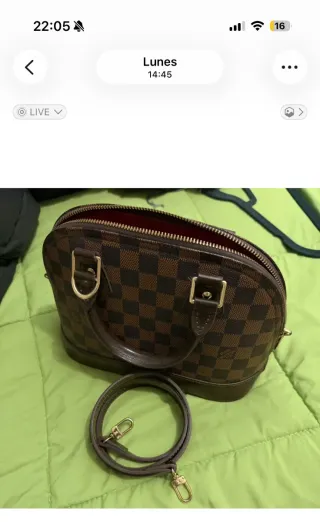Bolso Louis Vuitton Marrón Damier