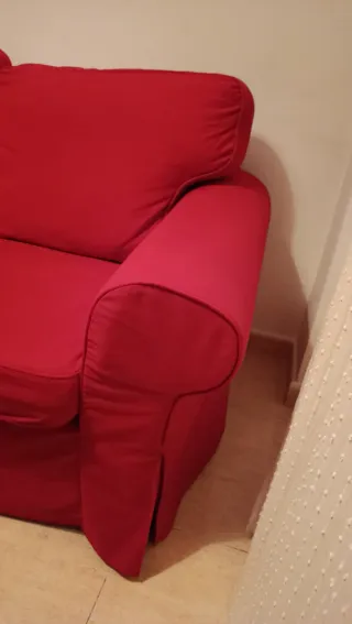 Sofá Ikea Ektorp 3 plazas rojo