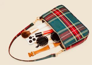 Borsa elegante a quadri