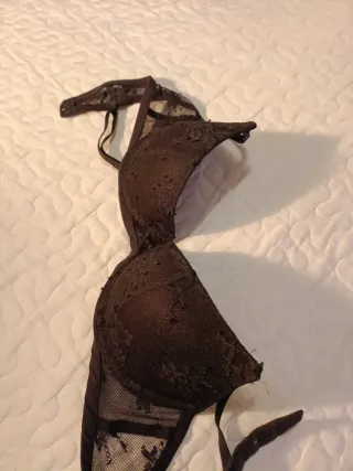 Sujetador negro encaje H&M 75 A