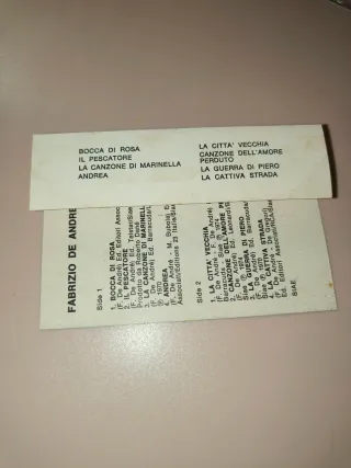 Musicassetta Fabrizio De André - Profili Musicali