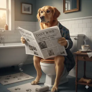 Foto cane divertente senza cornice