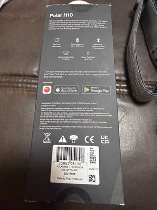 Polar H10 Sensor FC ANT+ Bluetooth Gris