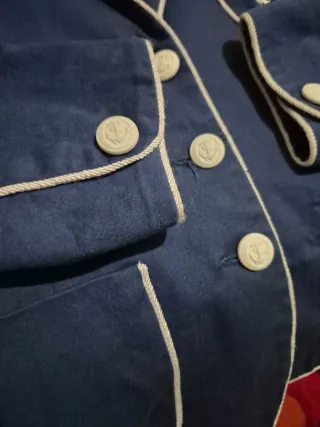 Blazer marinero Blanco mujer talla 42 pequeña.