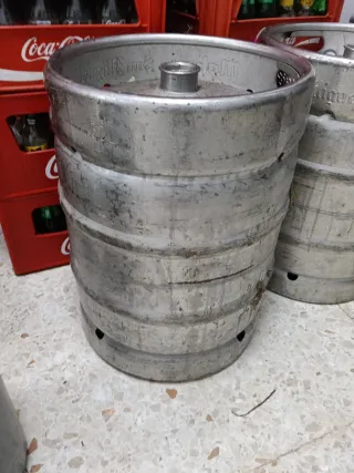 Barril de cerveza metálico acero inoxidable