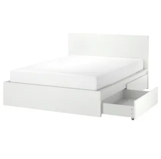 Estructura cama blanca con 4 cajones