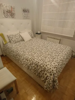 Estructura cama blanca con 4 cajones