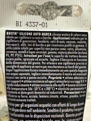 Silicona Negro Bostik Auto-Barca