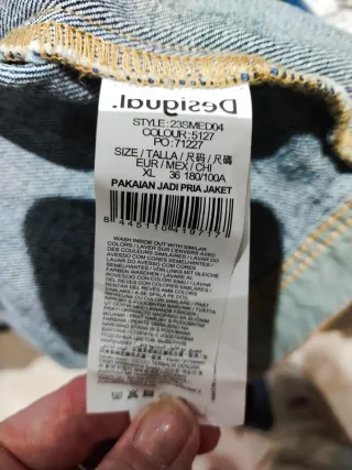 Chaqueta tejana Desigual hombre nueva con etiqueta