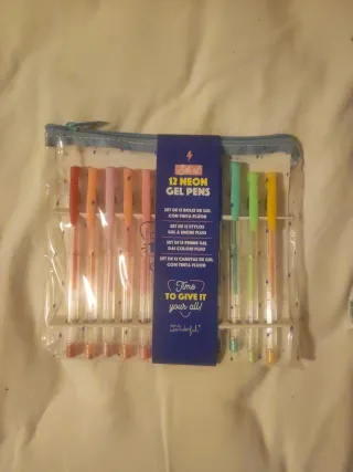 Set 12 Bolígrafos Gel Neón de Mr wonderful