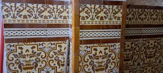 Azulejo antiguo original Ramos Rejano Triana