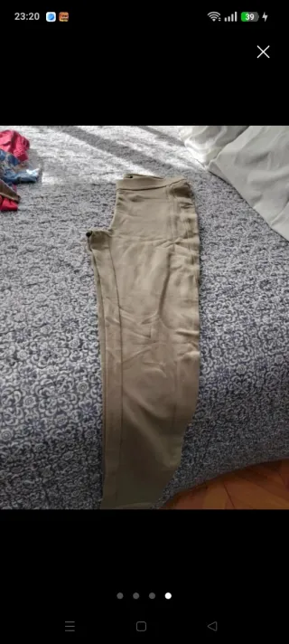 Pantalón Punto Roma Beige Talla M