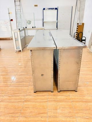 Expositor Vitrina Acero Inoxidable y Cristal