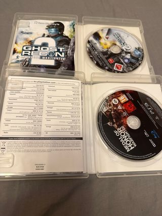 Lote PS3 Ghost Recon 2 + Medal Of Honor Warfighter