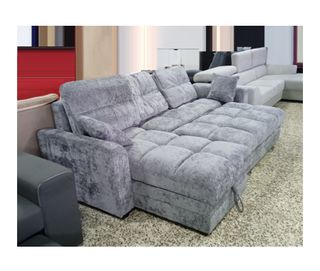 Sofá Cama Reversible Pana Gris