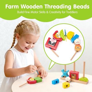 NUEVO! Juguetes Montessori Bloques Madera 1 Año