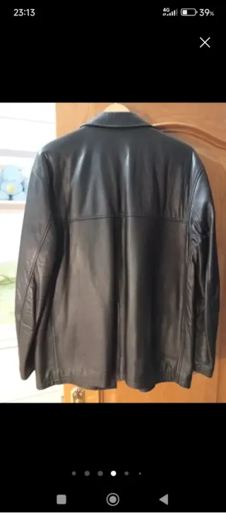 Chaqueta de piel hombre caramelo