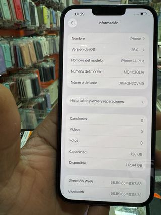 iPhone 14 Plus 128GB Negro