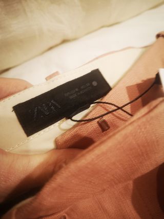 Pantalones Zara anchos rosa