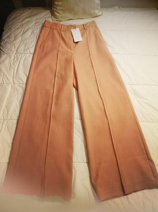 Pantalones Zara anchos rosa