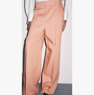 Pantalones Zara anchos rosa