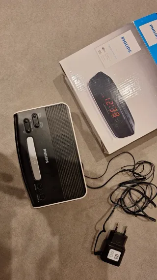 Radio Despertador Philips Negro