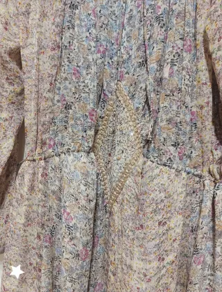 Vestido largo Zara hilo metalizado Woman Colección