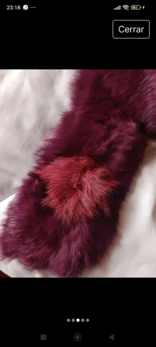 Cuello-bufanda de piel,hecho a mano ,forrado