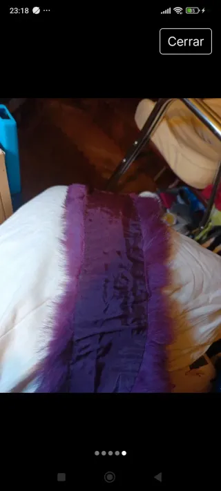 Cuello-bufanda de piel,hecho a mano ,forrado