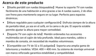 NUEVO! Mueble TV con Ruedas y Cajón