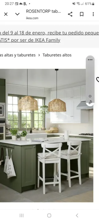 Taburetes de cocina blancos ikea