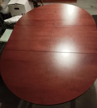 Mesa redonda de madera 80cm