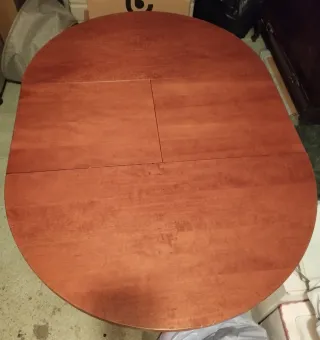 Mesa redonda de madera 80cm