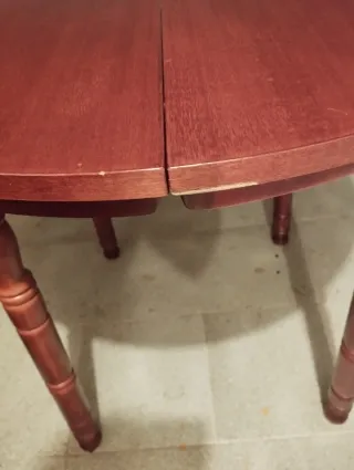 Mesa redonda de madera 80cm