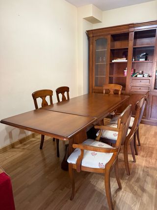 Mesa comedor extensible con 6 sillas