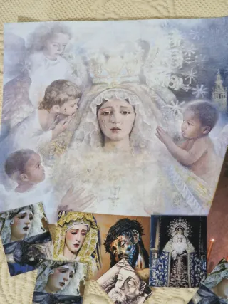 Lote 6 y 2 recortes Estampas Hermandad Negritos