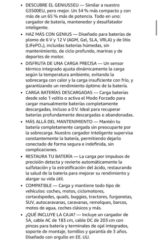 Cargador de Batería NOCO Genius 5 PRECINTADO