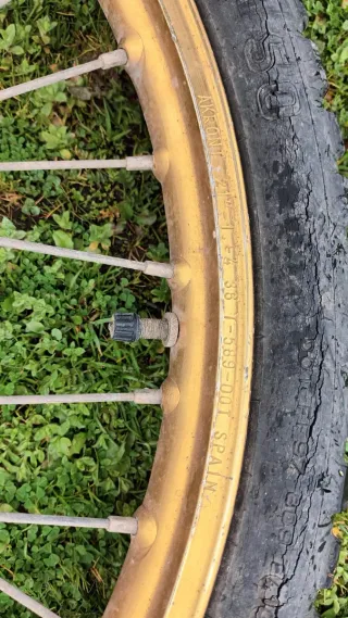 Llantas Doradas Akront 21 y 18 horquilla