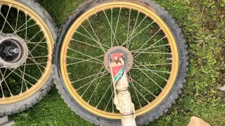 Llantas Doradas Akront 21 y 18 horquilla