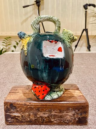 Botijo decorativo vintage de cerámica – Manises