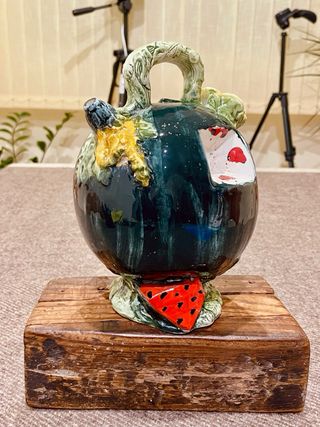 Botijo decorativo vintage de cerámica – Manises